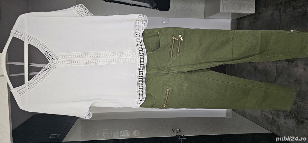 Pantalon casual H&M și bluză gen ie