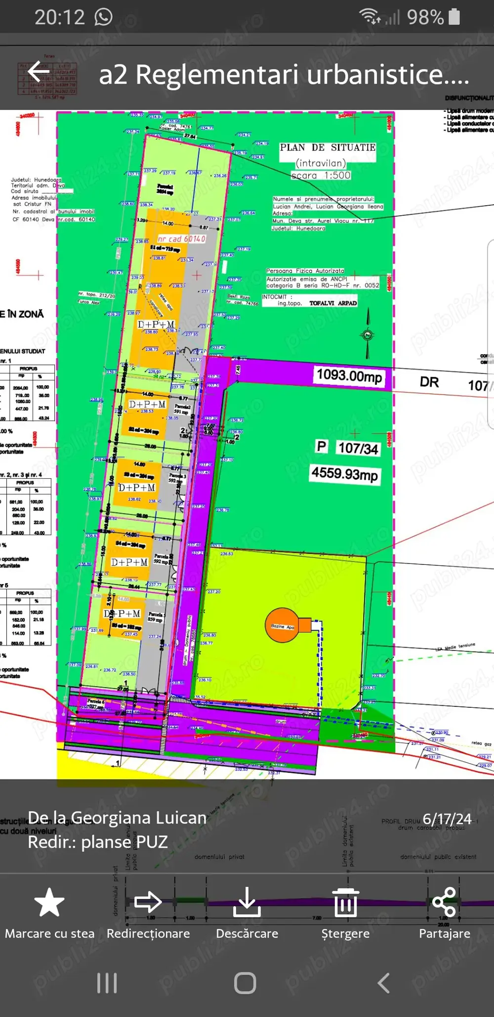 Teren intravilan puz aprobat 