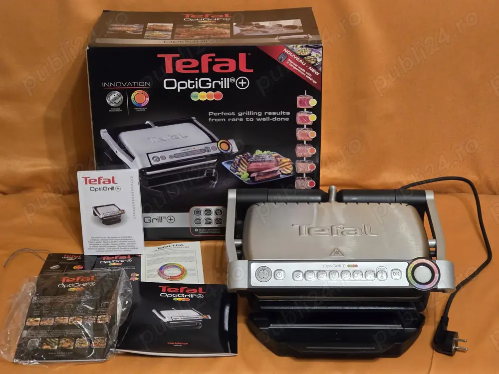 Grill Tefal Optigrill GC712D34, 2000 W, 6 programe, cutie, garantie