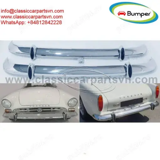 Sunbeam Alpine Series 4, Series 5 (1964-1968) and Sunbeam Tiger (1964-1967) bumpers with rubber