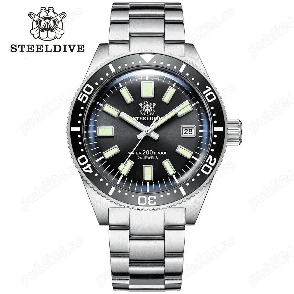 STEELDIVE 62mas Sapphire seiko Japan NH35 200M Diver 42mm