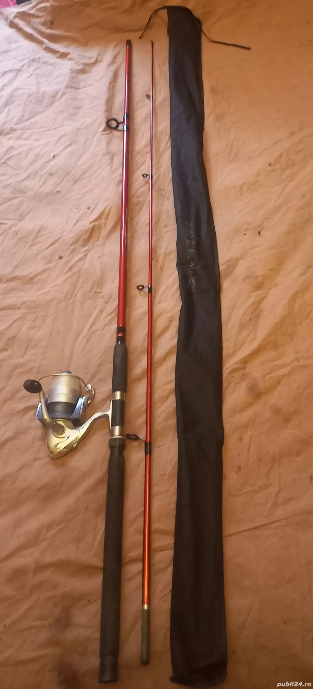 Lanseta 3m, Diamant Alb actiune 80g,  mulineta Caperlan M50 