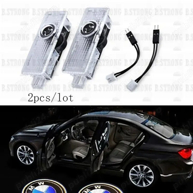 Proiectoare logo portiera BMW set 2 bucati pentru 2 usi holograma led