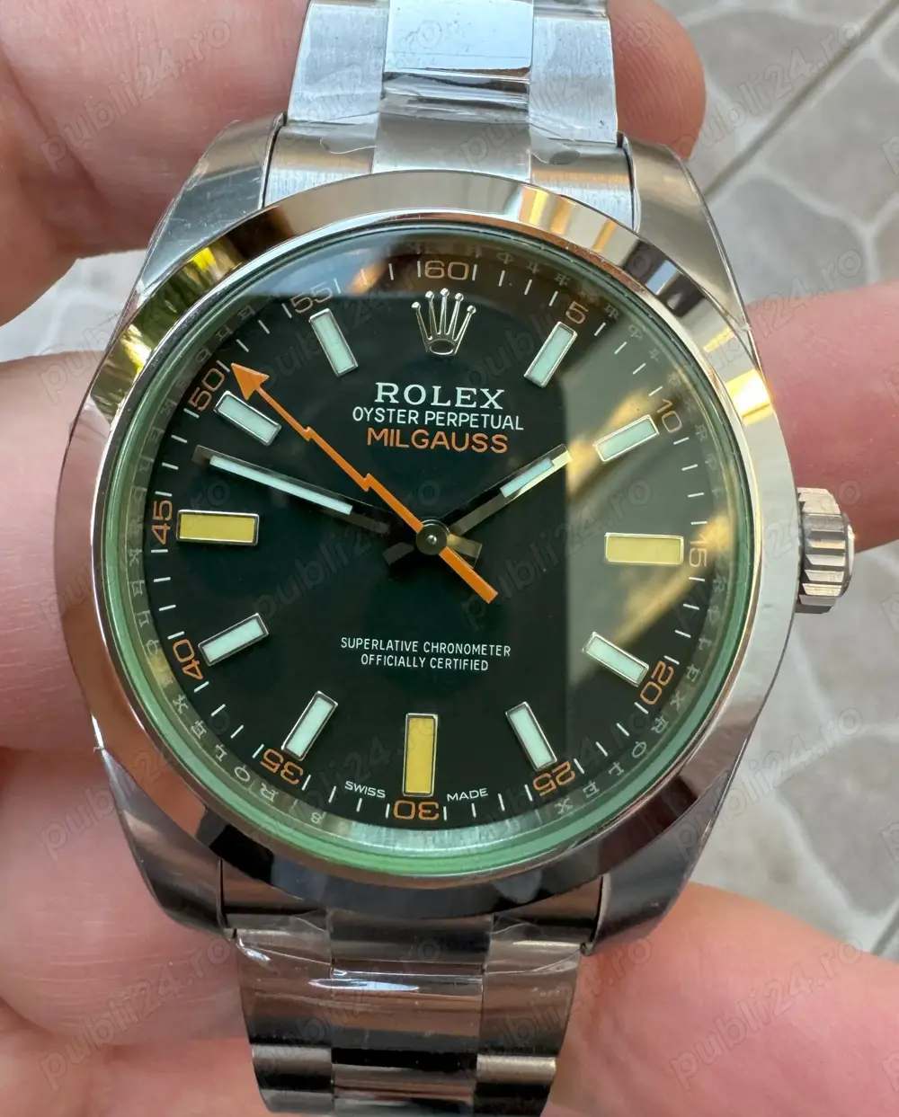 Rolex Milgauss 116400GV 904L Black VSF 3131 40 mm