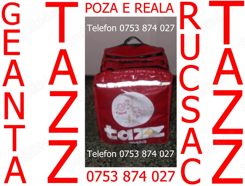Geanta Rucsac 49 Lei Tazz ghiozdan mare izoterm cutie lada frigorifica genti transport alimente apa