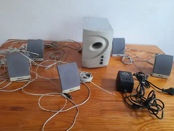 sistem audio calculator Tevion 5+1, impedanta 4 ohmi.