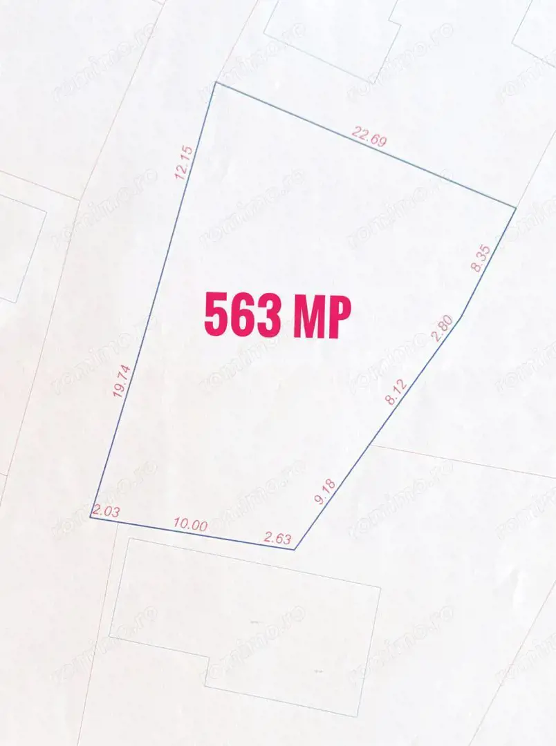 Teren intravilan com Bors, 563 mp, 32 ml front- Pret 36.000 euro neg