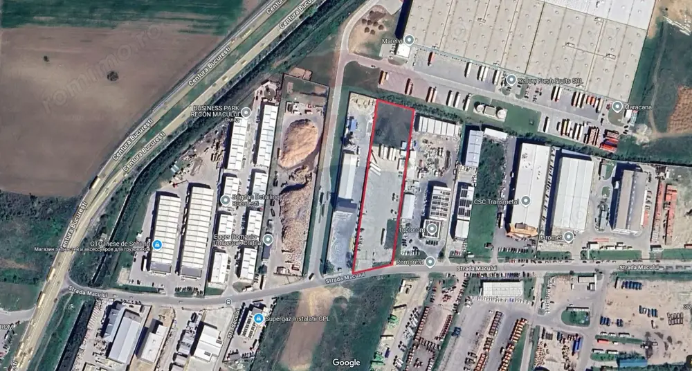 Teren industrial / Platforma betonata Rudeni, deschidere 45 m