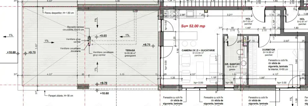 COMISION 0% Apartament 2 camere terasa 56 mp ,bloc nou Premium Apahida