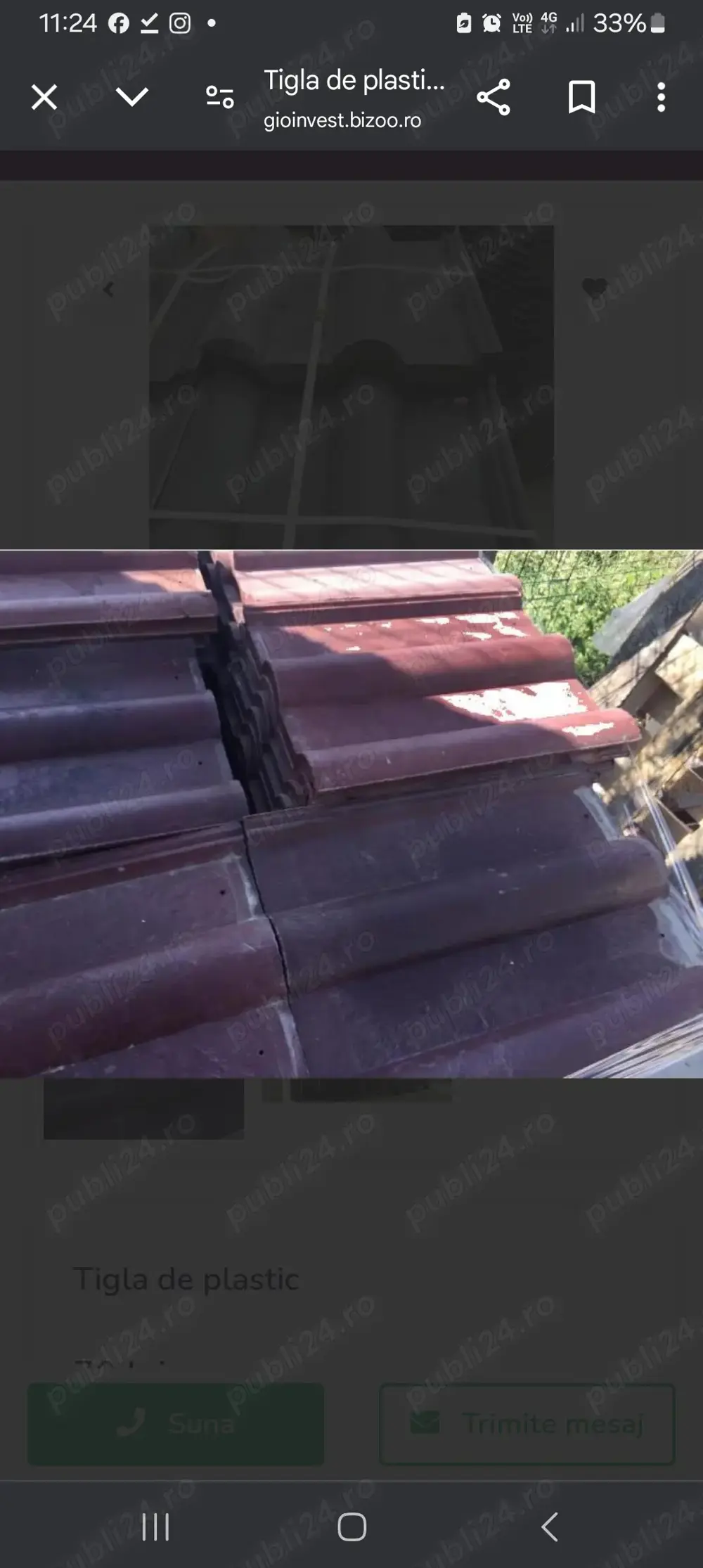 Țiglă plastic 35 RON metru pătrat 