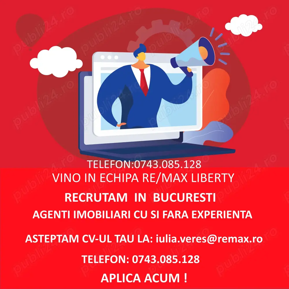 Recrutam agenti imobiliari cu si fara experienta in Bucuresti