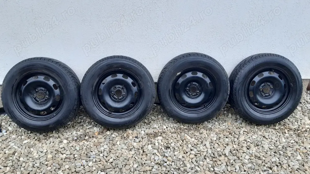 Set 4 jante / roti VW, Skoda, Seat, anvelope 195 65 R15