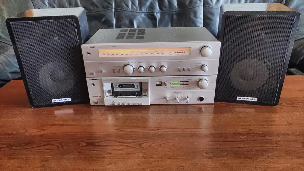 Vand Telefunken receiver RR100+ cass.deck RC-100 + boxe QUADRAL SM90III.