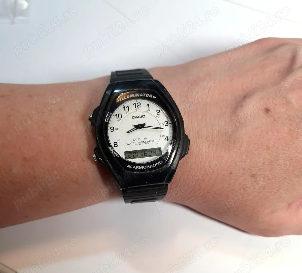 Ceas Casio AQ-140W Dual Time, funcțional