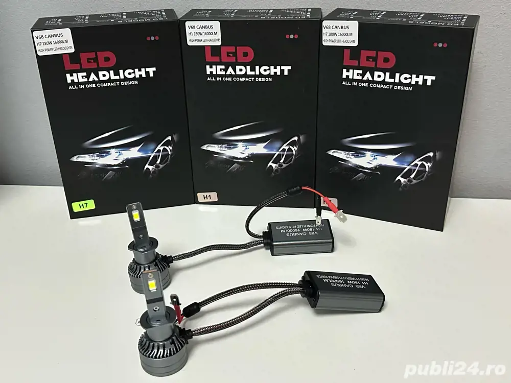 Leduri H7 /  V68, Canbus, 180W, 16000LM - Pret redus ‼️