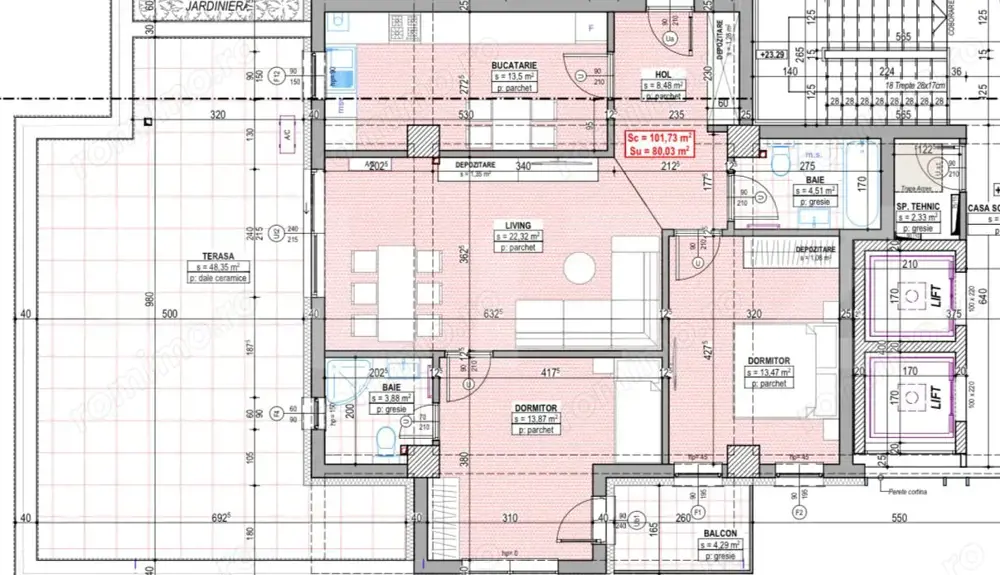 COMISION 0! Penthouse cu 3 camere, 80 mp+48 mp terasa, T. Vuia COMISION 0! Penthouse cu 3 camere, 80 mp+48 mp terasa, T. Vuia