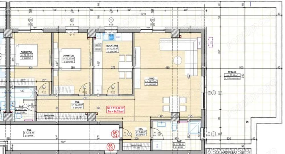 COMISION 0! Penthouse cu 3 camere, 95 mp+65 mp terasa, zona Fabrica de sticla