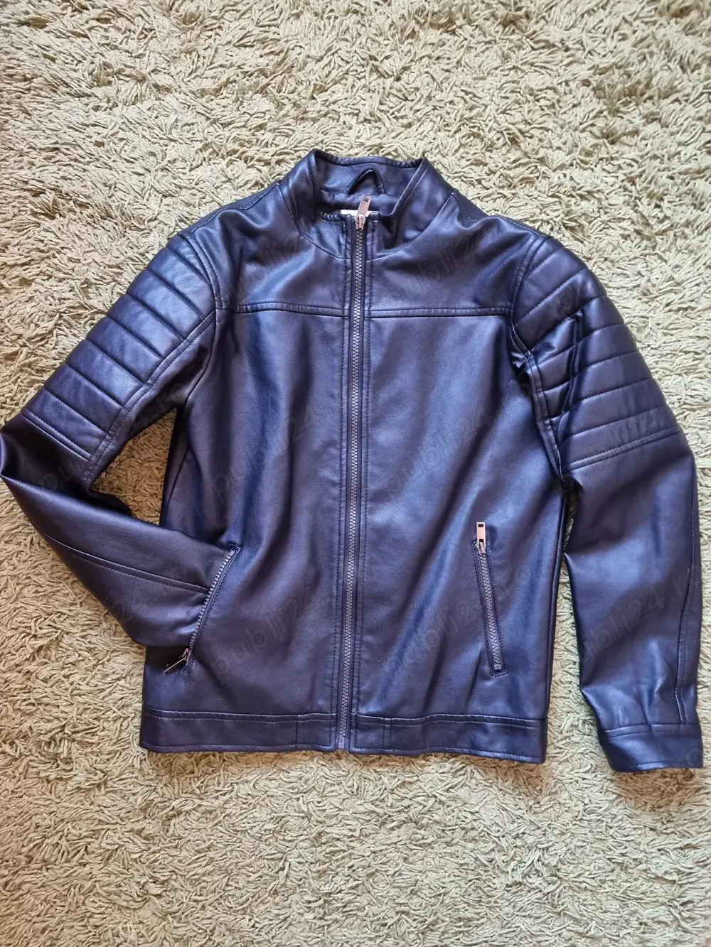 Geacă din piele ecologică pentru copii 158 cm