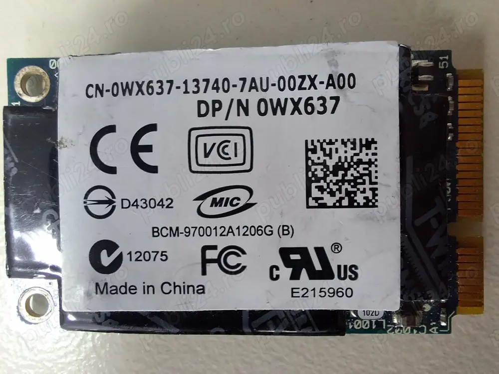 OEM Dell WX637 0WX637 Hybrid Wireless Wifi HD Decoder Mini PCI-e Card
