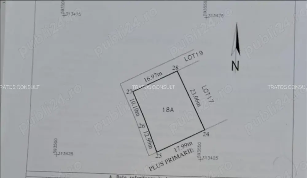 Teren intravilan Comuna Berceni,Str.Oituz Campului