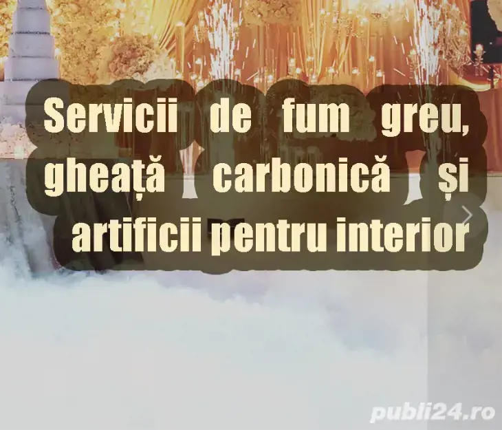 Fum greu, gheata carbonica și artificii de interior wireless
