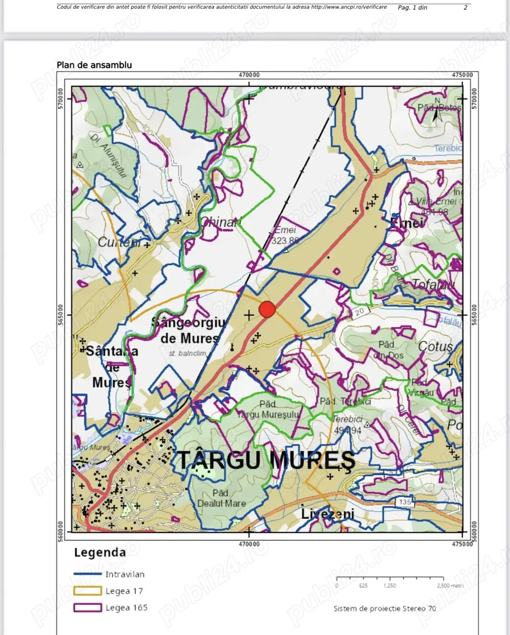 Vand teren intravilan 1224mp Sangeorgiu de Mures
