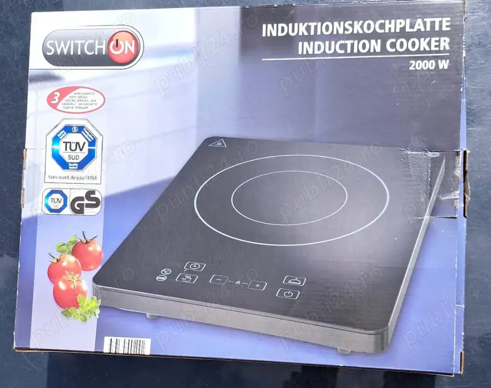 Plita electrica cu inductie Switch On, de 2000 W, Touch screen