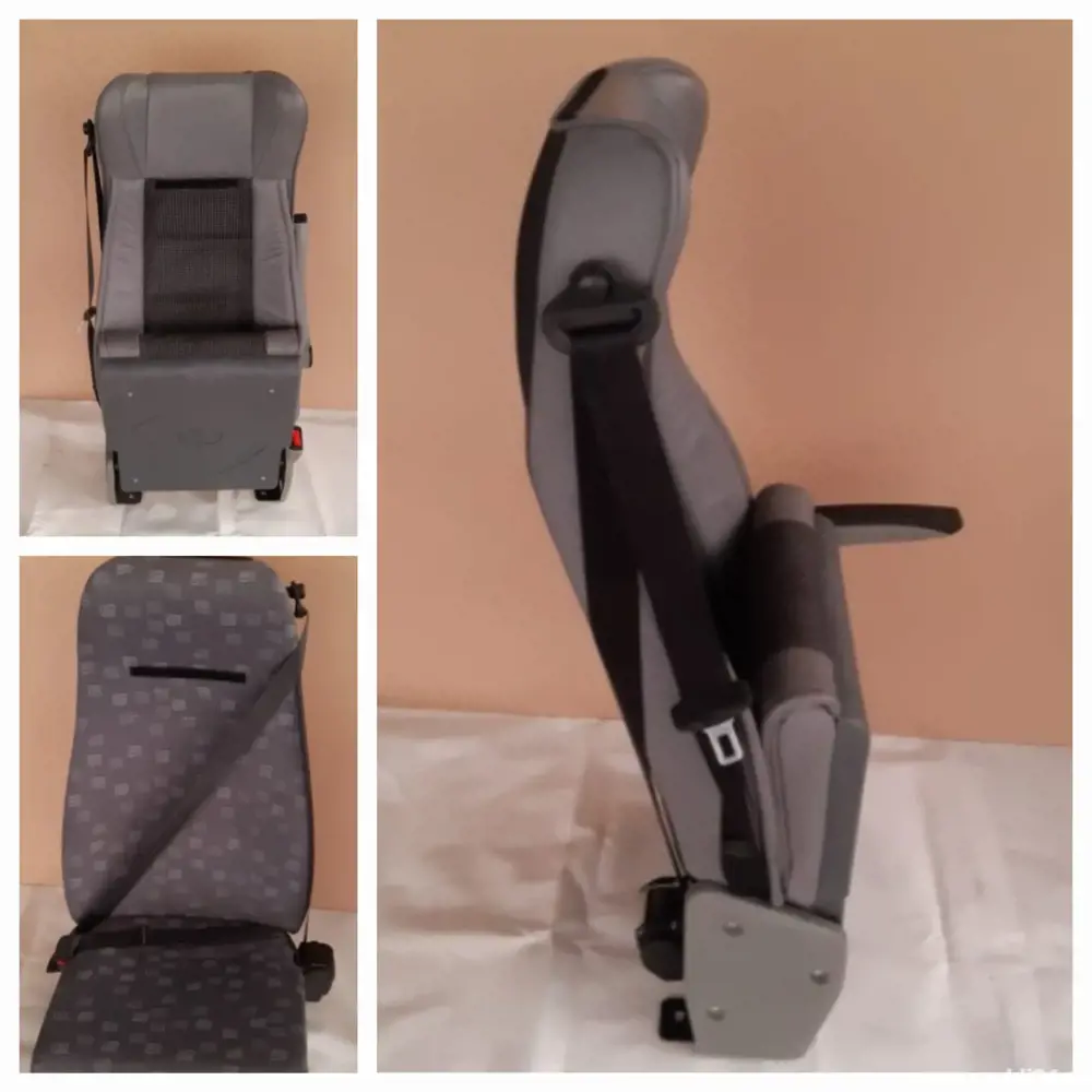 Scaune rabatabile pt pasageri,cu centura automata in 3 puncte,2cotiere rabatabile,tetiera,omologate 