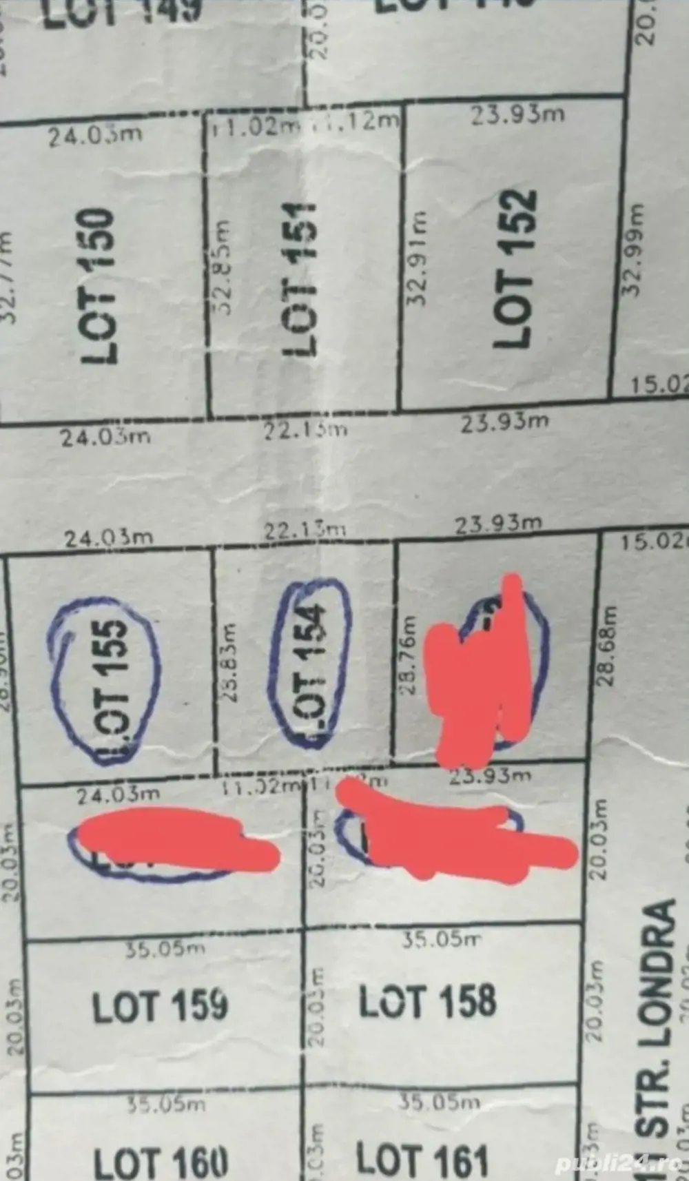 Vind 2 parcele teren casa Cartier Europa