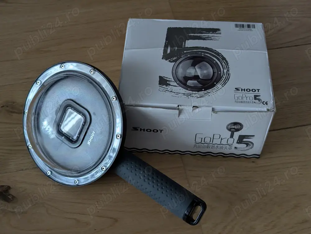 Dome subacvatic Shoot compatibil GoPro Hero 5   6   7 Black + Maner