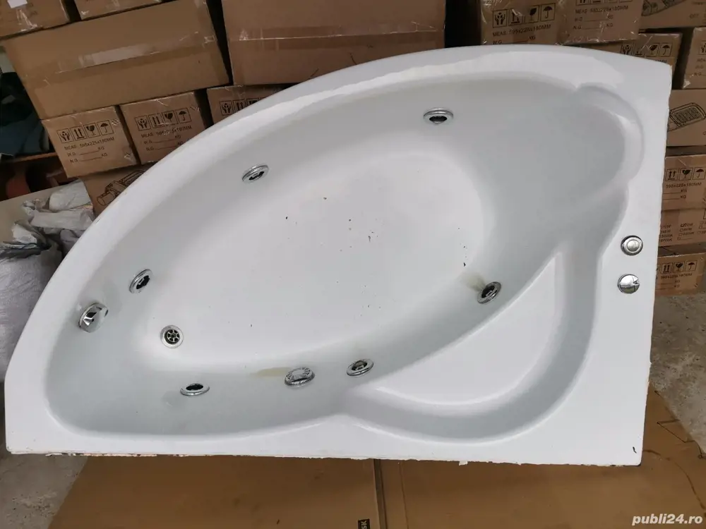 Cadă hidromasaj asimetrica 