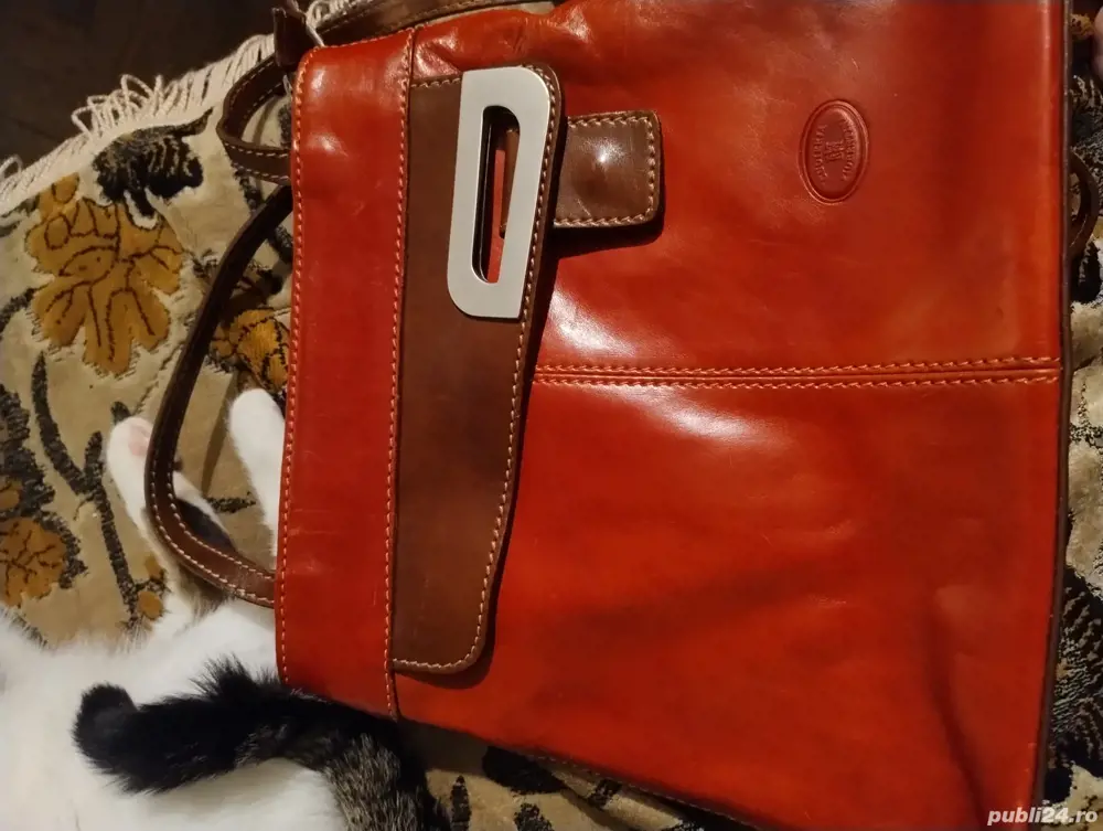 geanta piele naturala ,vintage