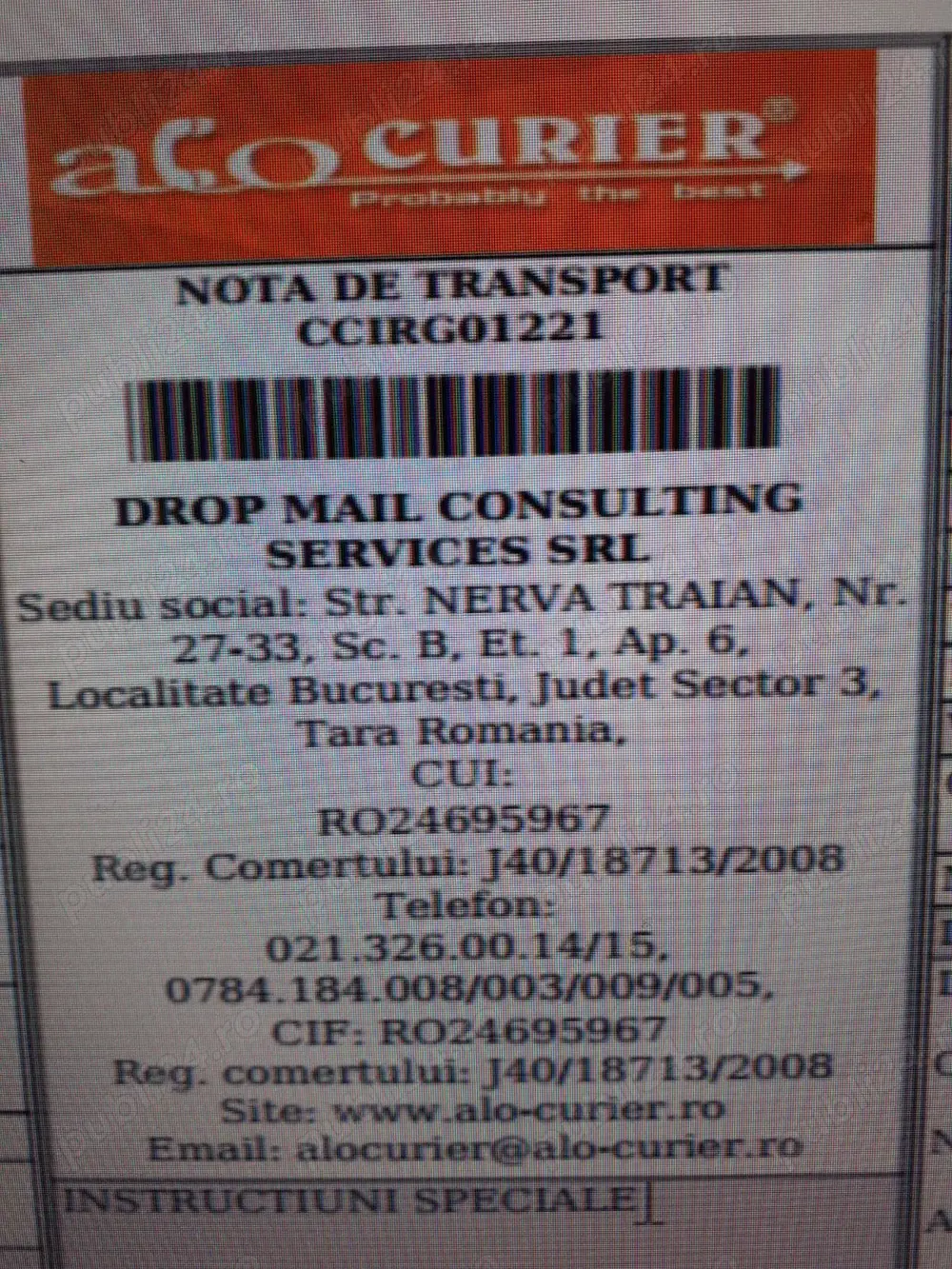 Curierat Bucuresti , național și internațional