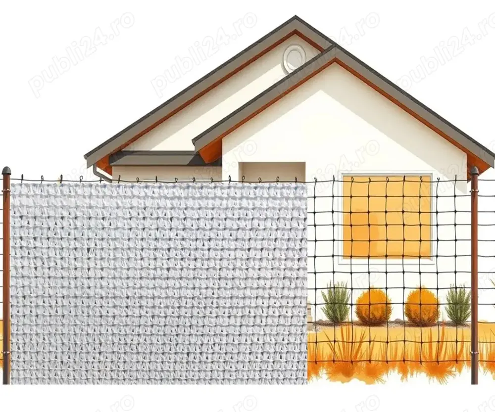 Plasa umbrire gard inaltime 1,7 m grad de acoperire 95% culoare crem