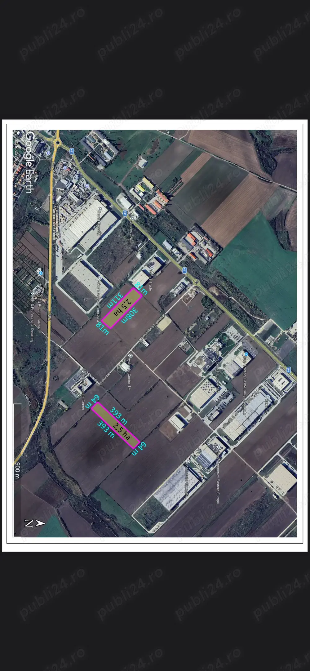 De la proprietar teren industrial zona Giarmata