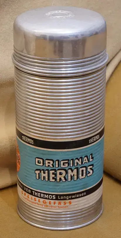 Termos original vechi RDG, exceptional, obiect rar de colectie