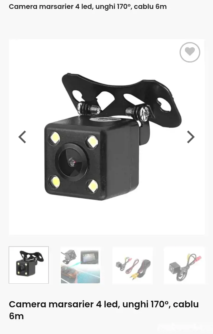 Camera marșarier 4 leduri Camera marșarier 4 leduri