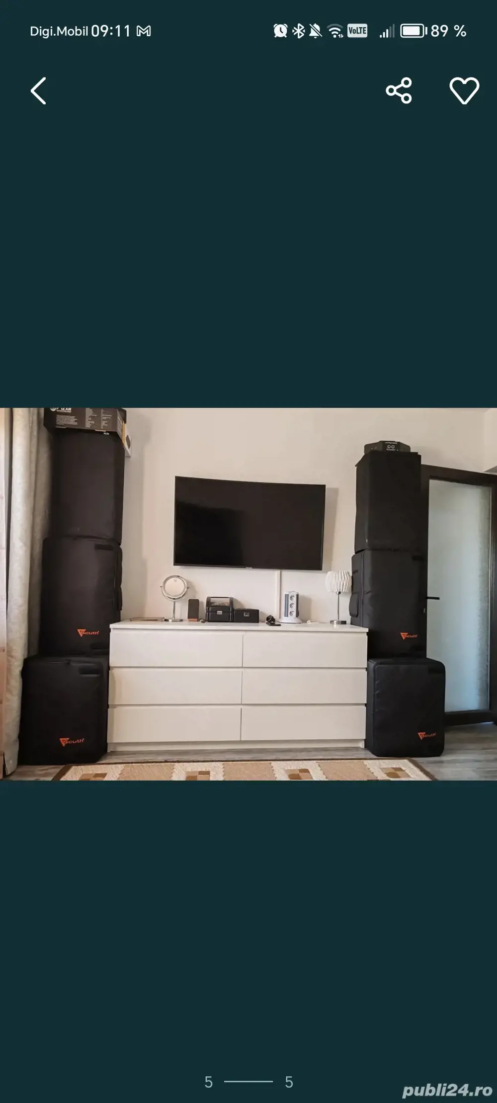 Sistem sunet Dj activ Rcf 2basi 705 si 2 topuri 915A