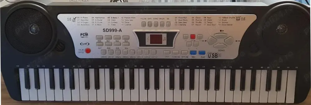 Orga pian electronic pentru invatare copii SD-999A, STEREO, Vârsta: 3+ 