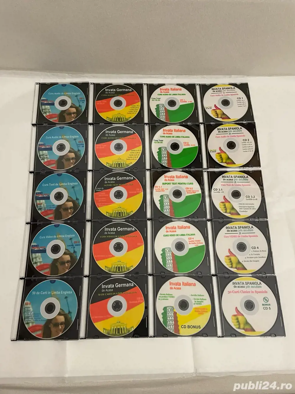 Cursuri audio & video de 4 limbi straine