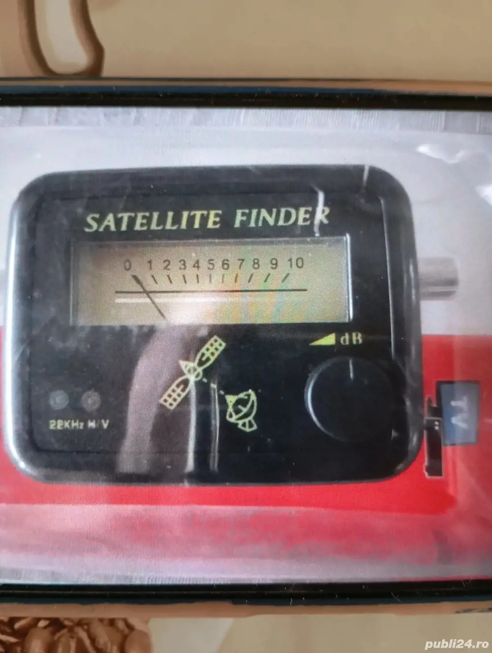 căutător satelit cu indicație acustică