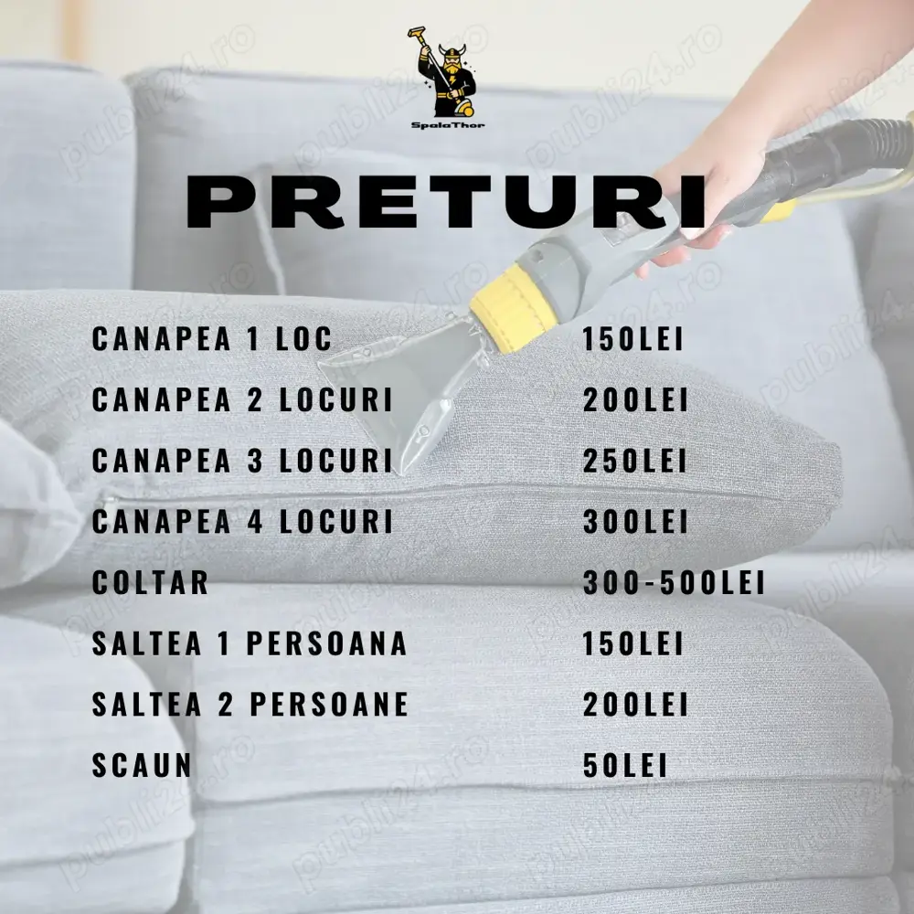 Curatare canapele saltele tapiterii