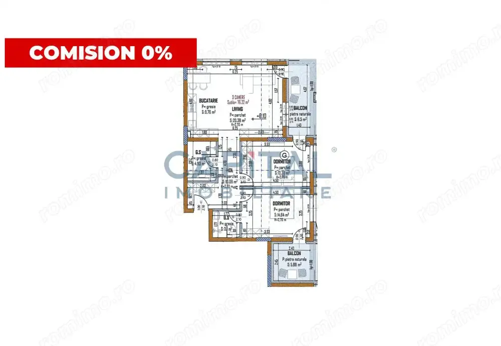 Apartament 3 camere Marasti 