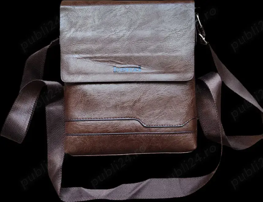 Geanta de umăr, Piele Ecologica, brand BENZI, BZ 5308 B, Maro