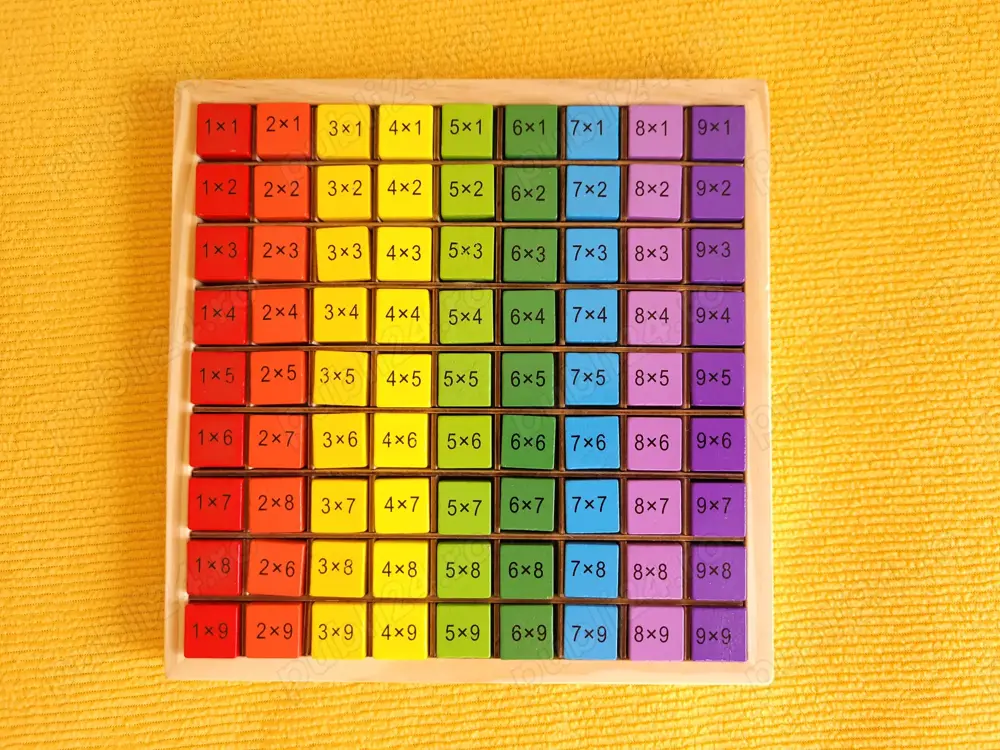 Tabla inmultirii sub forma de joc   cuburi colorate