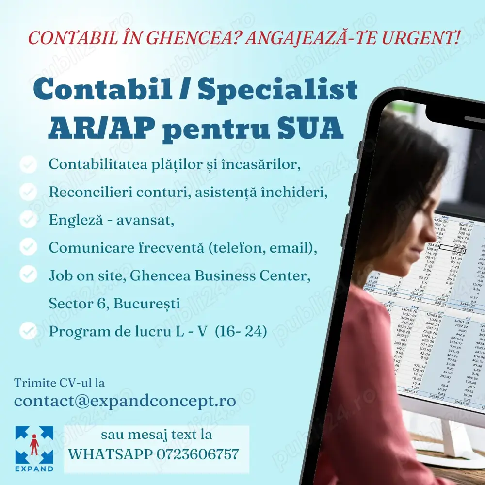 CONTABIL (AP AR specialist pentru USA) _ Ghencea