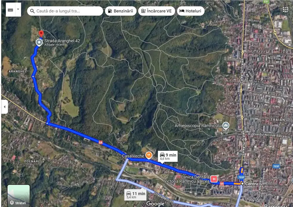 Teren intravilan 3600 m2 - strada Aranghel 40 - Loc. Ramnicu Valcea - contact Whatsapp  