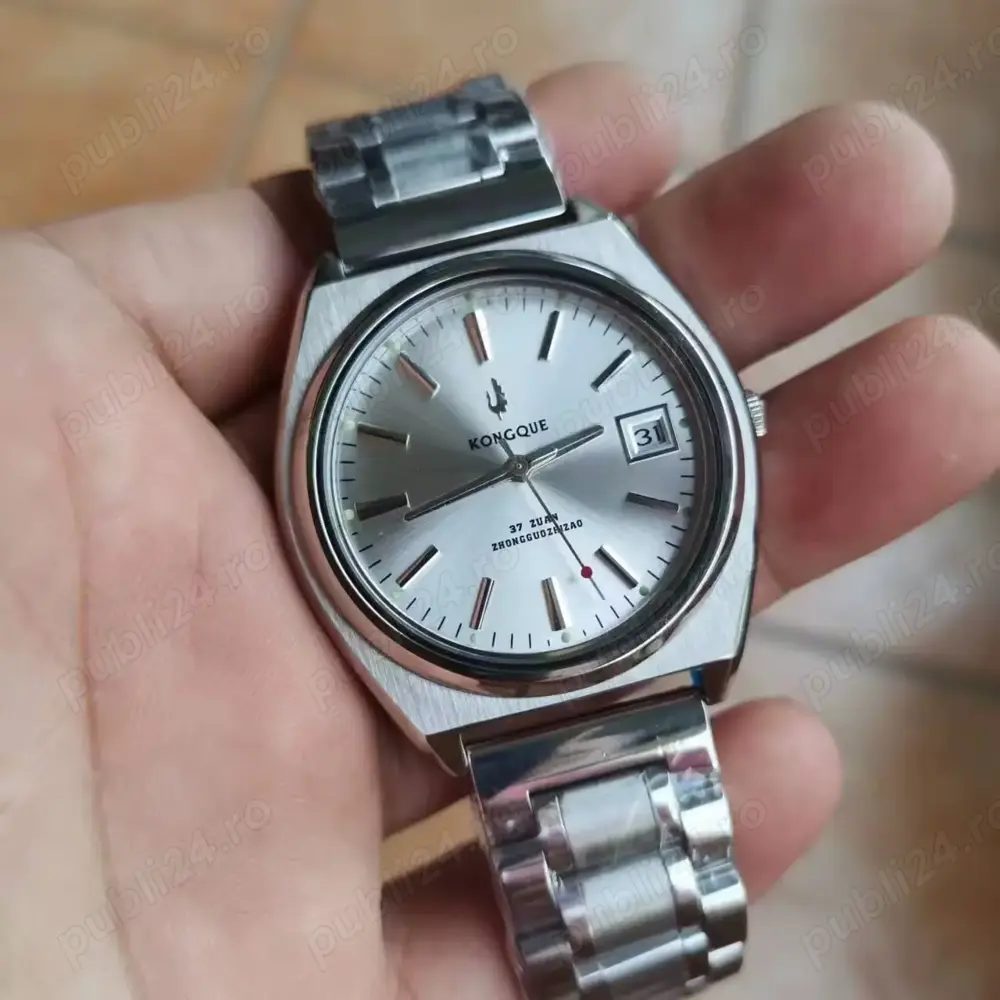 Ceas mecanic 37 mm complet automat marca Peacock clasic comori retro Shanghai 7120