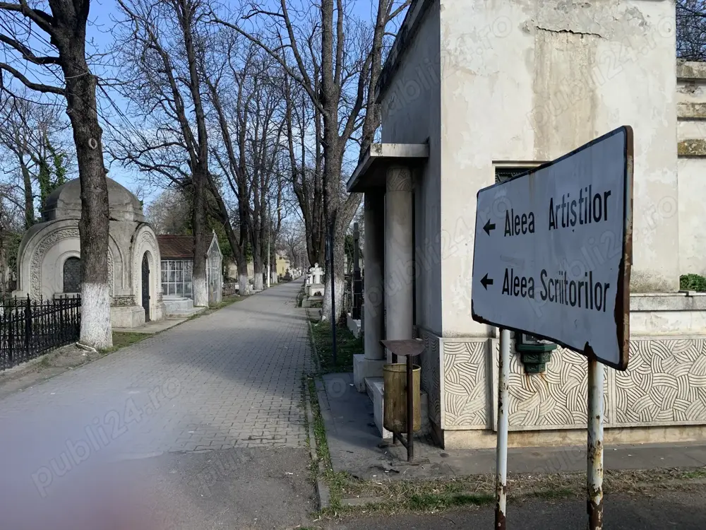 Cimitirul Bellu - loc de veci cu 4 cripte (stanga-dreapta)