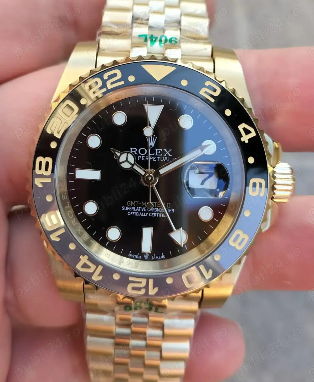 Replica clona 1 la 1 1:1 Rolex GMT Master 2 II 40 mm Automatic Gold Jubilee